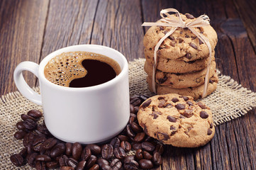 Coffee and chocolate cookies