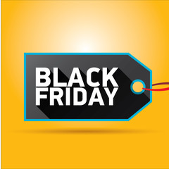 Black Friday sales tag. vector illustration