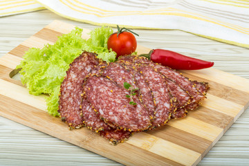 Sliced salami