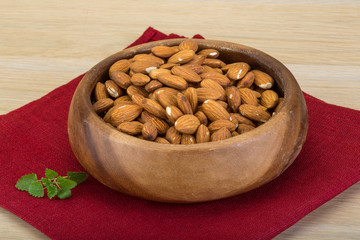 Almond in the bowl