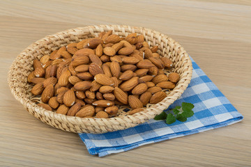 Almond in the bowl