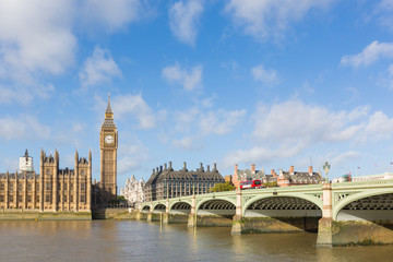Fototapeta na wymiar House of Parliament and Big Ben in London