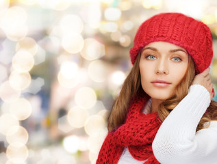 young woman in winter clothes