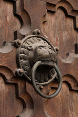 testa di leone; maniglia porta est Duomo di Trento
