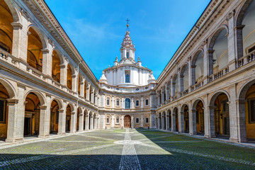 Naklejka na ściany i meble Palazzo della Sapienza, former Roman University in Rome, Italy