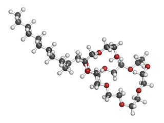 Polidocanol sclerosant drug molecule.