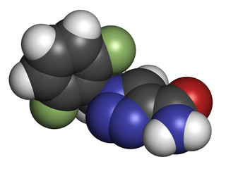 Rufinamide seizures drug molecule. 