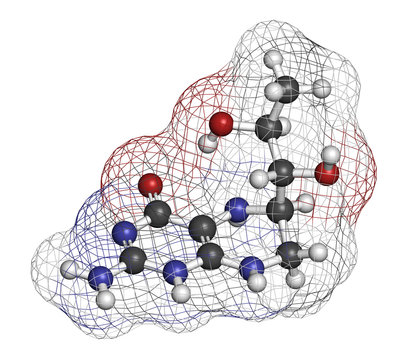 Tetrahydrobiopterin (sapropterin) phenylketonuria drug molecule