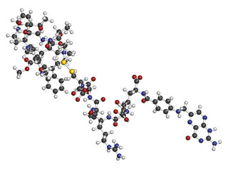 Vintafolide cancer drug molecule. 