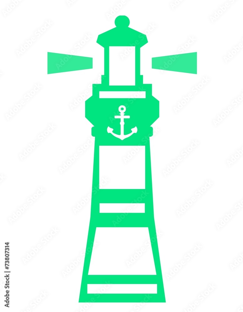 Sticker Phare maritime vert