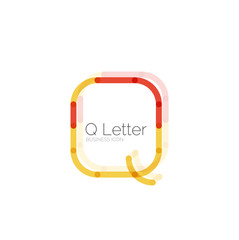 Minimal Q font or letter logo design