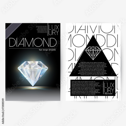 "Vector brochure template design, luxury diamond theme" Stock image and ...