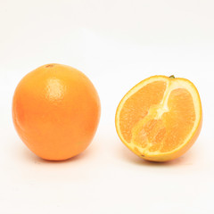 Orange fruit isolated on white background.