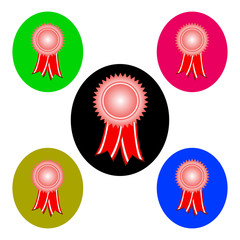 bronze award ribbons vector