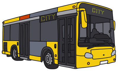 Hand drawing of a city bus - not a real model