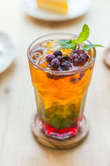 Fruits cocktail mixed