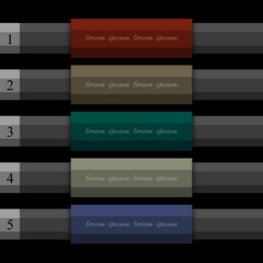 Fototapeta premium Paper banners template for infographics, business design,step pr