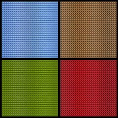 Set of seamless knitted patterns