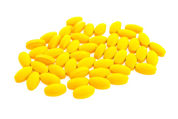 Pills tables isolated on white background