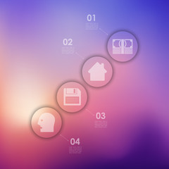business infographic with unfocused background