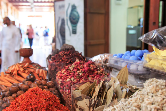 Spices In The Spice Souk In Dubai