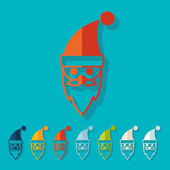 Flat design: Santa Claus