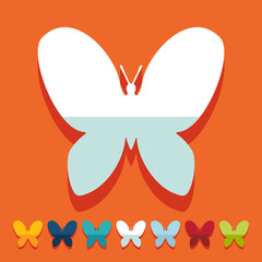 Flat design: butterfly