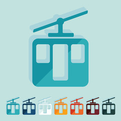Flat design: funicular