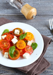 tomatoes with feta, summer salad