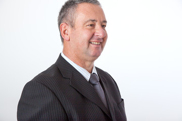 Portrait of elderly man in elegant suit