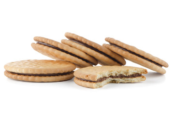 Sandwich biscuits with chocolate filling