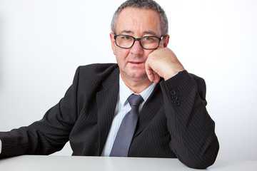 Man sitting at desk