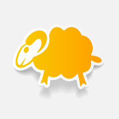 realistic design element: sheep