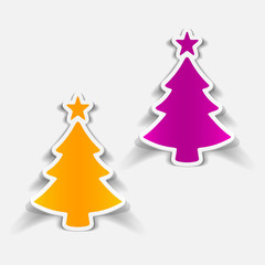 realistic design element: christmas tree