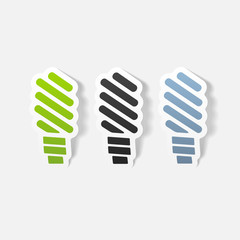 realistic design element: fluorescent light bulb