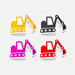 realistic design element: excavator