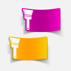 realistic design element: paint brush