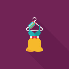 shopping sale dress flat icon with long shadow,eps10