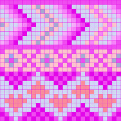 Vector illustration with decorative ornament for knitting.