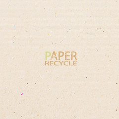 recycled paper craft stick on white background