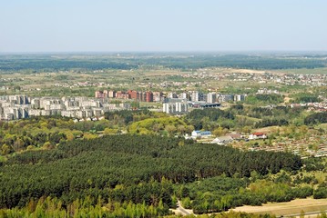 Fototapeta premium Vilnius city capital of Lithuania aerial view
