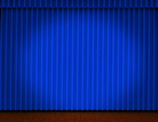 Curtain on the stage 