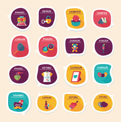 Valentine’s Day speech bubble banner flat design background se