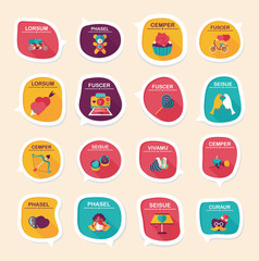 Valentine’s Day speech bubble banner flat design background se