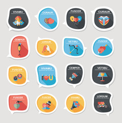 Valentine’s Day speech bubble banner flat design background se