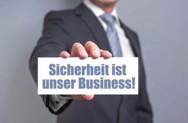 Obraz premium Sicherheit ist unser Business!