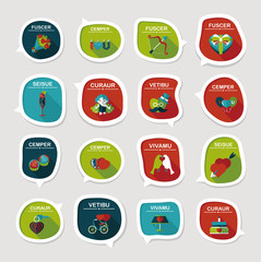 Valentine’s Day speech bubble banner flat design background se
