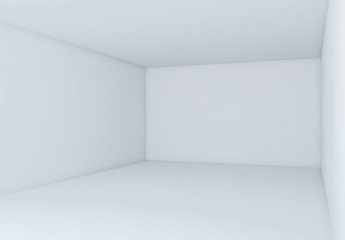 Perspective empty white room. 3d render 