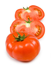 tomato on a white background