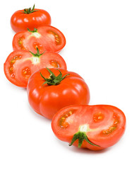 image of a tomato on a white background
